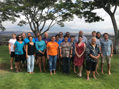 A photo of the FishPath working group at a meeting in Hawai'i